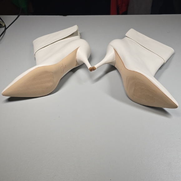 Marc Fisher Cream Heeled Boots - Picture 6 of 8